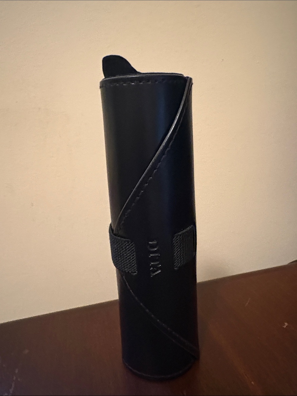 DITA Black Leather Sunglasses Roll Case